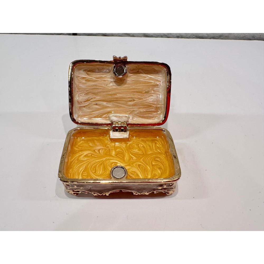 Enchanting Sewing Machine Trinket‎ Box Jeweled Hinged Keepsake Holder - Picture 5 of 8